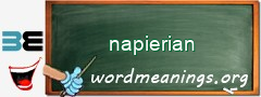WordMeaning blackboard for napierian